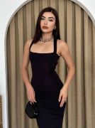 Wense Sırt Dekolteli Elbise resmi