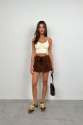 V Yaka Crop Bluz resmi