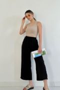Siyah Keten Pantolon resmi