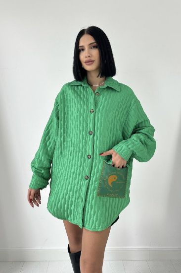Yeşil Cepli Kapitone Gömlek resmi