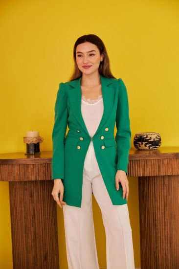 Yeşil Blazer Düğmeli Ceket resmi