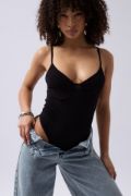 Önü Büzgülü Askılı Bodysuit resmi