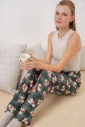 4323 Desenli Pijama Altı - Zümrüt Yeşili resmi