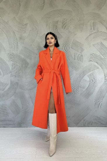 Oranj Kuşaklı Midi Kaban resmi