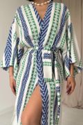 Mavi Desenli Kimono resmi