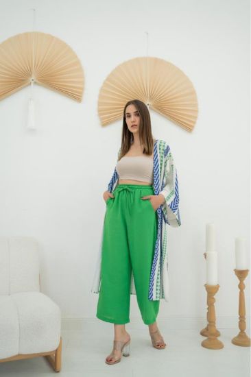 Yeşil Keten Pantolon resmi