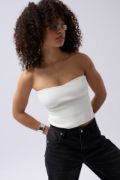 Straplez Dokulu Crop resmi