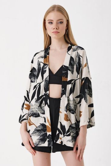 5862 Örme Kimono - D. Siyah resmi