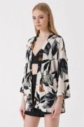 5862 Örme Kimono - D. Siyah resmi