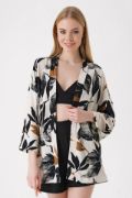 5862 Örme Kimono - D. Siyah resmi