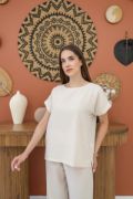 Bej T-Shirt Ve Pantolon Takım resmi