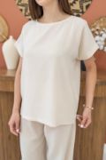 Bej T-Shirt Ve Pantolon Takım resmi
