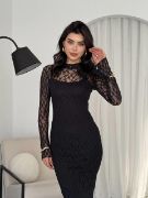 Vedo Çiçek Detaylı Elbise resmi