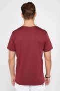 Erkek 24/1 Düz A Kalite Oversize T-shirt - Bordo resmi