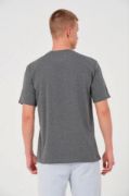 Erkek 24/1 Düz A Kalite Oversize T-shirt - Antrasit resmi