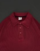 Yakalı Patlı Kısa Kol T-shirt - Bordo resmi