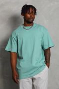 Unisex Oversize Düz Bisiklet Yaka T-Shirt - Mint Yeşili resmi