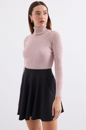 10311 Balıkçı Yaka Triko Kazak - Pembe resmi