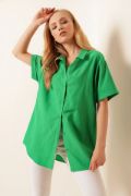 20120 Oversize Kısa Kollu Gömlek - Yeşil resmi
