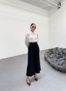 230 Gr Poly Viscose Full Lycra Metal Toka Aksesuarli Pantolon resmi