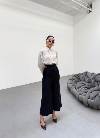 230 Gr Poly Viscose Full Lycra Metal Toka Aksesuarli Pantolon resmi