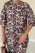 Leopar T-Shirt Ve Pantolon Takım resmi