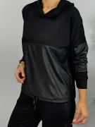 Kadın Uzun Kollu Kapüşonlu Oversize Sweat Ve Pantolon Ikili Takım resmi