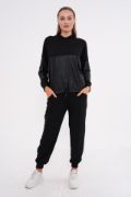 Kadın Uzun Kollu Kapüşonlu Oversize Sweat Ve Pantolon Ikili Takım resmi