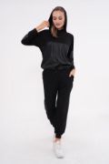 Kadın Uzun Kollu Kapüşonlu Oversize Sweat Ve Pantolon Ikili Takım resmi