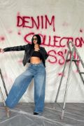 Mavi Geniş Paça Jeans Pantolon resmi