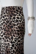 Midi Saten Etek - Leopar resmi