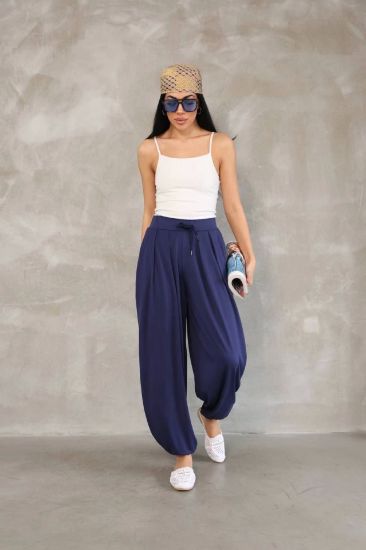 Osy Modal Yumuşak Dokulu Kumaş Şalvar Pantalon - Lacivert resmi