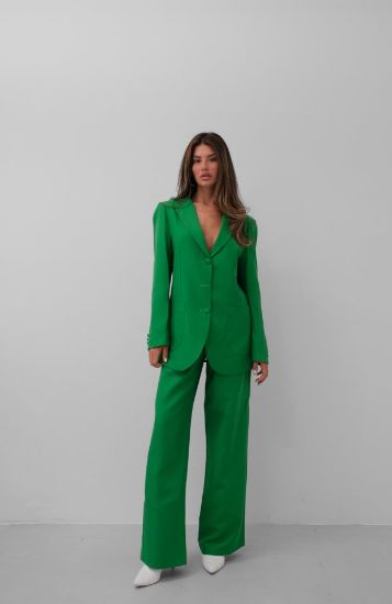 Bel Katlamalı Pantolon Blazer Ceket Takım resmi