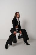 Biyeli Crop Triko Hırka resmi