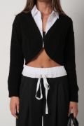 Biyeli Crop Triko Hırka resmi