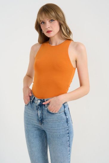 Örme Bisiklet Yaka Atlet - Oranj resmi
