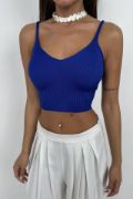 V Yaka Crop Bluz resmi