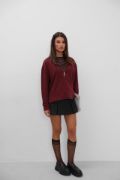 Fermuar Ve Dikiş Detaylı Sweatshirt resmi
