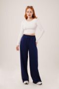 Ters Dikişli Basic Beyaz Body Bluz resmi