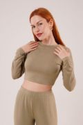 Fitilli Bluz Ve Pantolon Yeşil İkili Takım resmi