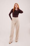 Premium Model Oturtmalı Krem Pantolon resmi