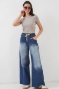 Bol Paça Kot Pantolon 6705 - Lacivert resmi