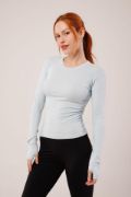 Uzun Kollu Basic Bebe Mavisi Bluz resmi