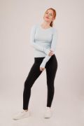 Uzun Kollu Basic Bebe Mavisi Bluz resmi