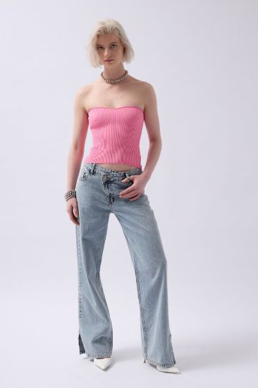 Straplez Dokulu Crop resmi