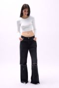 Bisiklet Yaka Dokulu Crop resmi