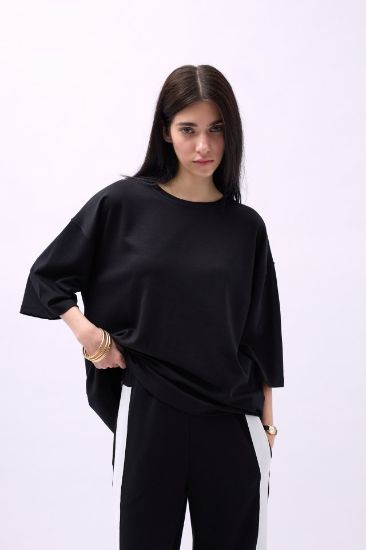 Bisiklet Yaka Oversize T-Shirt resmi