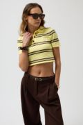Polo Yaka Crop T-Shirt resmi