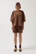 Oversize Lazer Kesim Bisiklet Yaka T-Shirt resmi