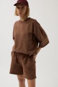 Oversize Lazer Kesim Bisiklet Yaka T-Shirt resmi